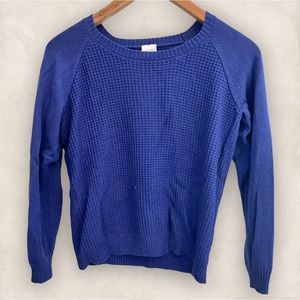 Fair Indigo Alpaca Cotton blend Waffle Knit Purple Sweater XS EUC